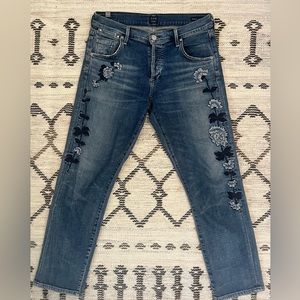 Citizens of Humanity Emerson floral jeans, sz 25